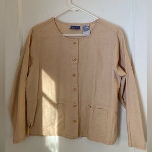Erika & Co | Vintage Petites Linen and Cotton Shirt Jacket Size Large Petite